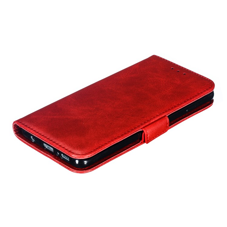 Leather Wallet Stand Flip Phone Case Cover for Samsung Galaxy S10 - Red-10