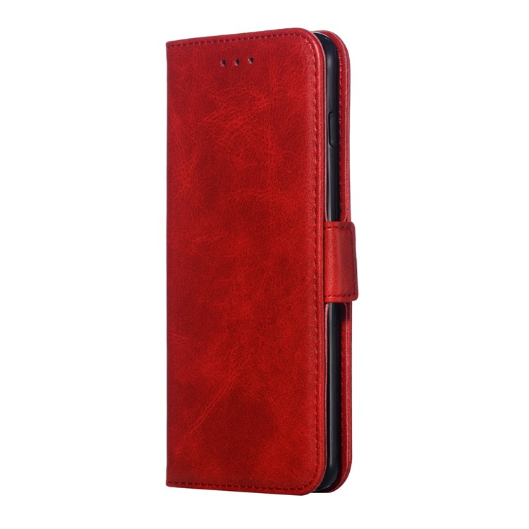 Leather Wallet Stand Flip Phone Case Cover for Samsung Galaxy S10 - Red-4