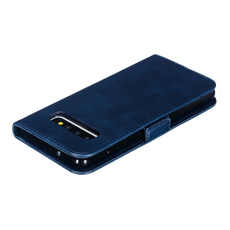 Leather Wallet Stand Flip Phone Case Cover for Samsung Galaxy S10 - Blue-11