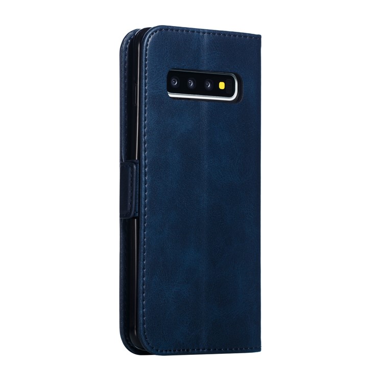 Leather Wallet Stand Flip Phone Case Cover for Samsung Galaxy S10 - Blue-5