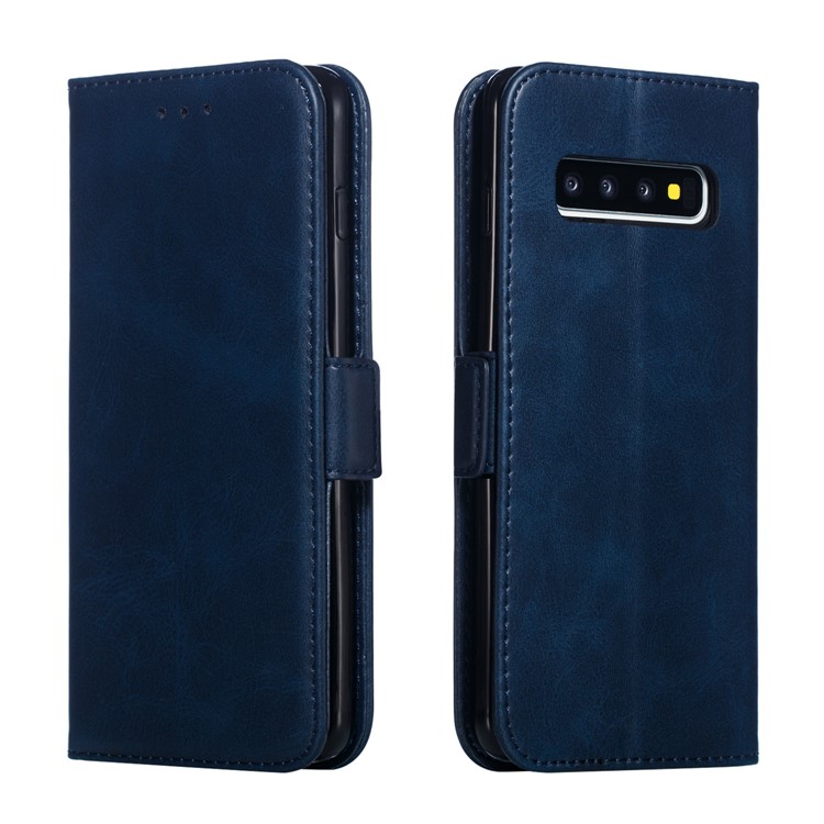 Leather Wallet Stand Flip Phone Case Cover for Samsung Galaxy S10 - Blue-6