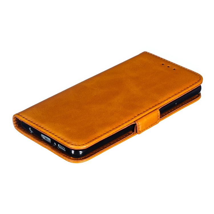 Leather Wallet Stand Flip Phone Case Cover for Samsung Galaxy S10 - Brown-10