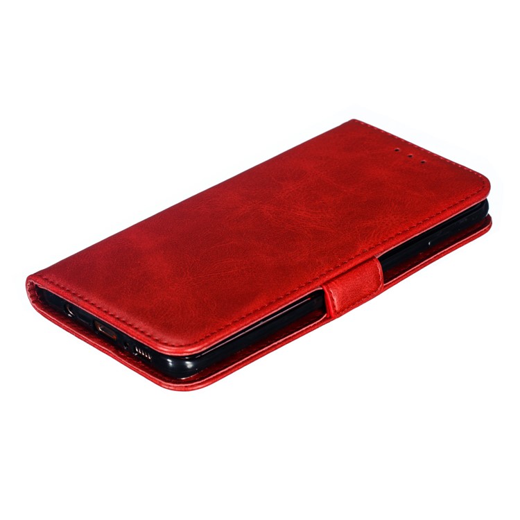 Leather Wallet Stand Flip Phone Case Cover for Samsung Galaxy S10 Plus - Red-10