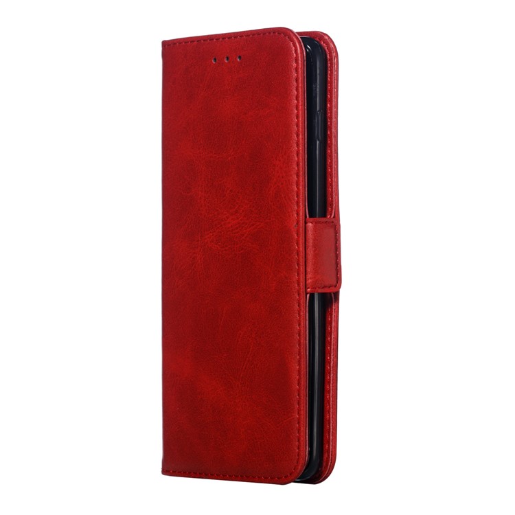 Leather Wallet Stand Flip Phone Case Cover for Samsung Galaxy S10 Plus - Red-4