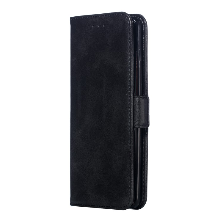 Leather Wallet Stand Flip Phone Case Cover for Samsung Galaxy S10 Plus - Black-5