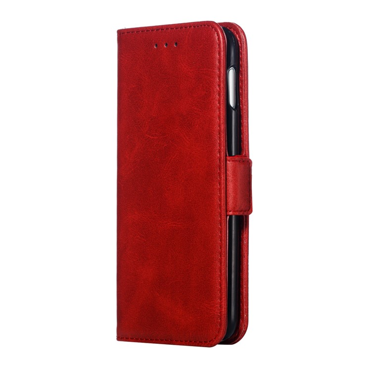 Leather Wallet Stand Flip Phone Case Cover for Samsung Galaxy S10e - Red-4