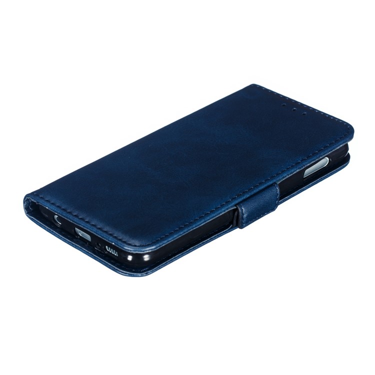 Leather Wallet Stand Flip Phone Case Cover for Samsung Galaxy S10e - Blue-10