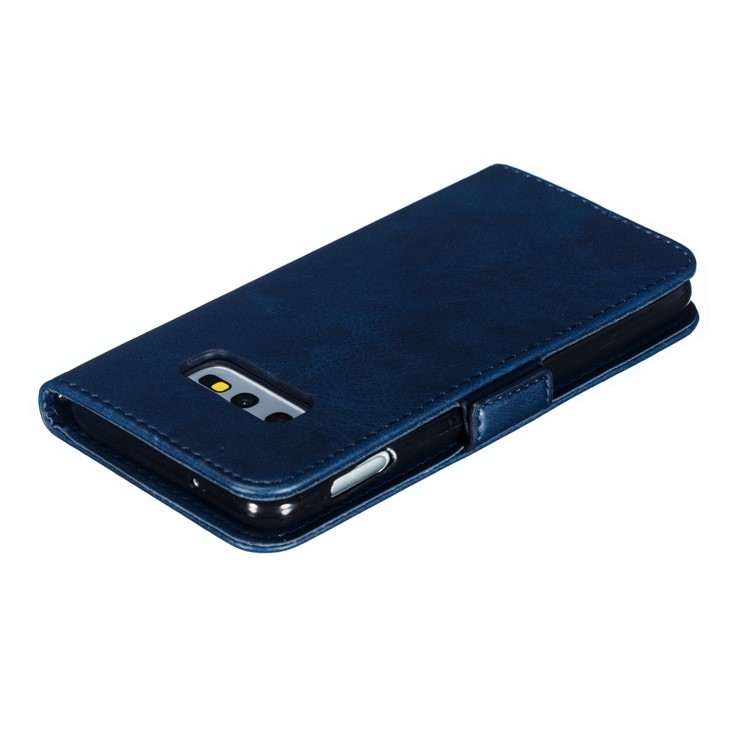 Leather Wallet Stand Flip Phone Case Cover for Samsung Galaxy S10e - Blue-11
