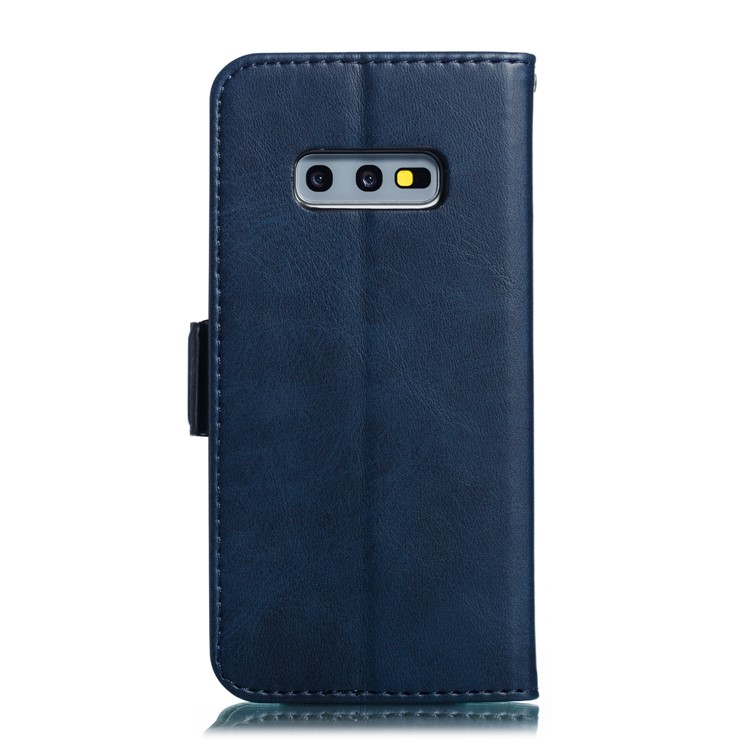 Leather Wallet Stand Flip Phone Case Cover for Samsung Galaxy S10e - Blue-3