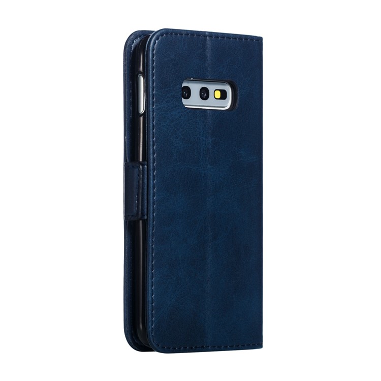 Leather Wallet Stand Flip Phone Case Cover for Samsung Galaxy S10e - Blue-5