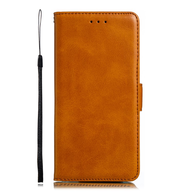 Leather Wallet Stand Flip Phone Case Cover for Samsung Galaxy S10e - Brown-2