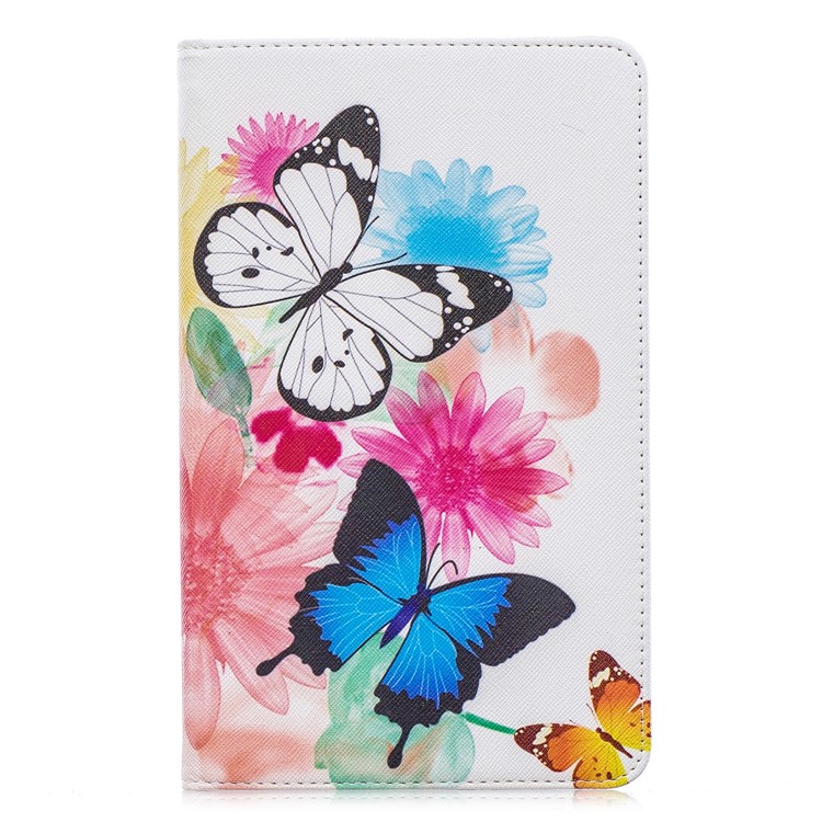 Pattern Printing Wallet Stand Leather Case for Samsung Galaxy Tab A 8.0 (2019) with S Pen P200 P205 - Vivid Butterflies-2