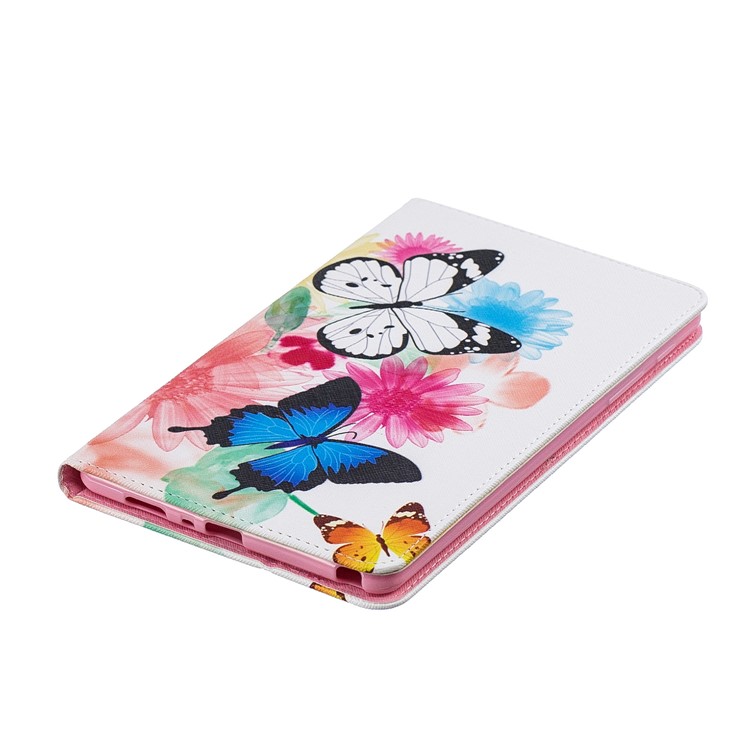 Pattern Printing Wallet Stand Leather Case for Samsung Galaxy Tab A 8.0 (2019) with S Pen P200 P205 - Vivid Butterflies-4