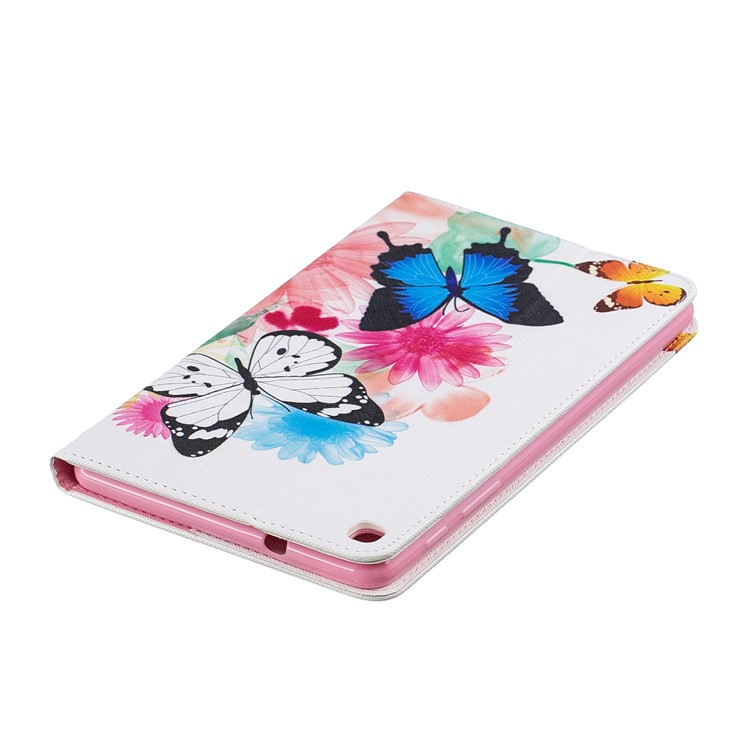 Pattern Printing Wallet Stand Leather Case for Samsung Galaxy Tab A 8.0 (2019) with S Pen P200 P205 - Vivid Butterflies-5