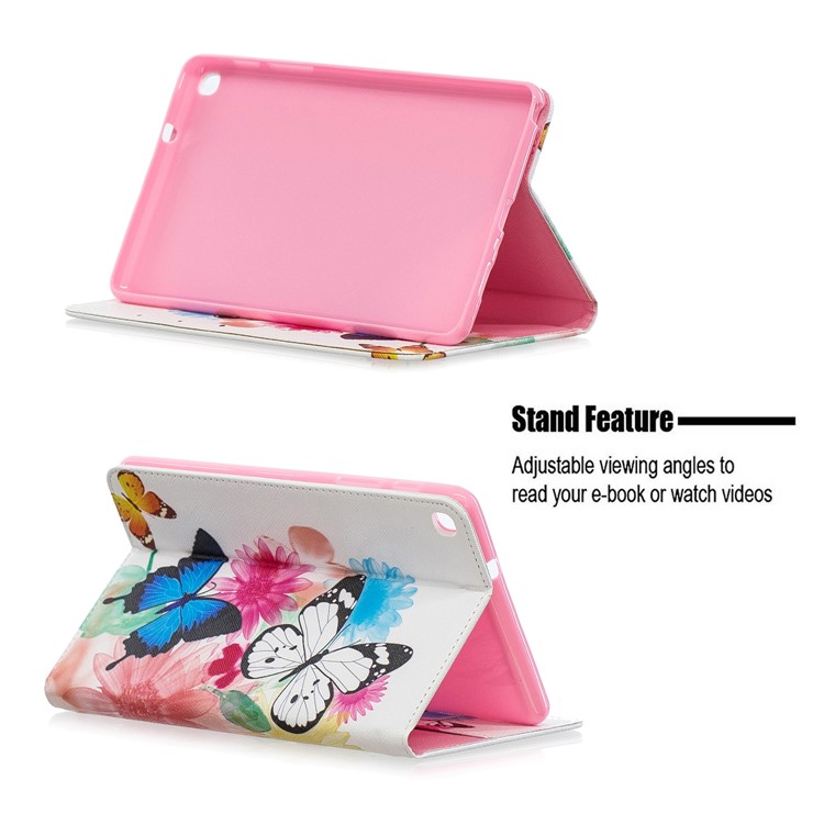 Pattern Printing Wallet Stand Leather Case for Samsung Galaxy Tab A 8.0 (2019) with S Pen P200 P205 - Vivid Butterflies-7