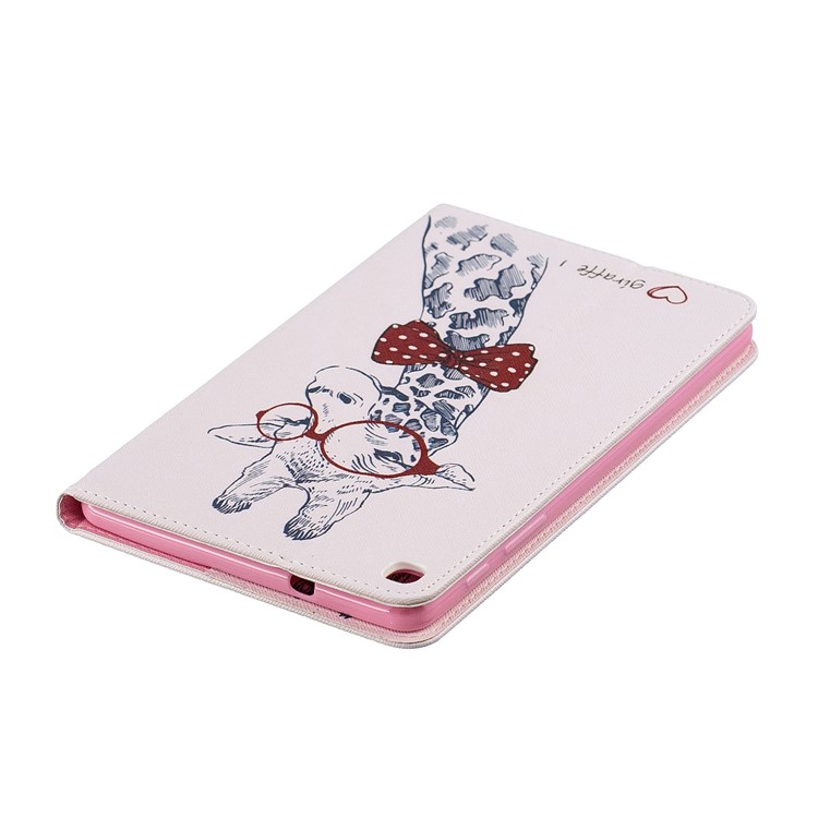 Pattern Printing Wallet Stand Leather Case for Samsung Galaxy Tab A 8.0 (2019) with S Pen P200 P205 - Giraffe Wearing Glasses-5