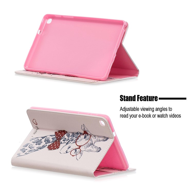 Pattern Printing Wallet Stand Leather Case for Samsung Galaxy Tab A 8.0 (2019) with S Pen P200 P205 - Giraffe Wearing Glasses-7
