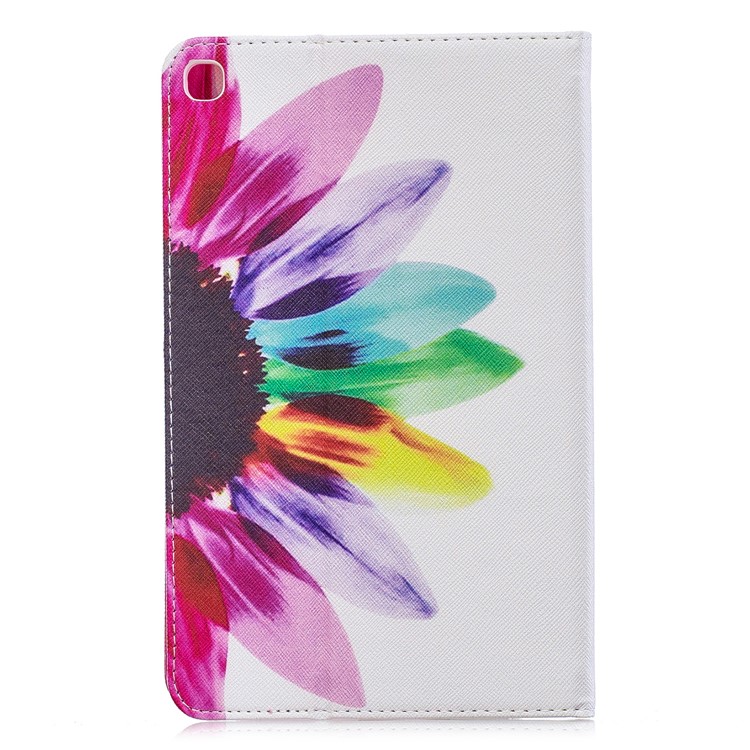 Pattern Printing Wallet Stand Leather Case for Samsung Galaxy Tab A 8.0 (2019) with S Pen P200 P205 - Half Flower-3