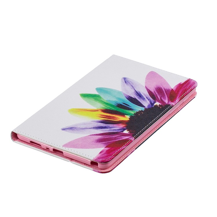 Pattern Printing Wallet Stand Leather Case for Samsung Galaxy Tab A 8.0 (2019) with S Pen P200 P205 - Half Flower-4