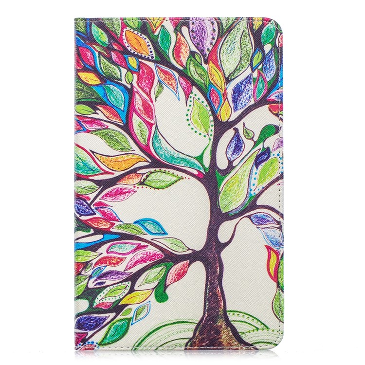 Pattern Printing Wallet Stand Leather Case for Samsung Galaxy Tab A 8.0 (2019) with S Pen P200 P205 - Colorized Tree-2