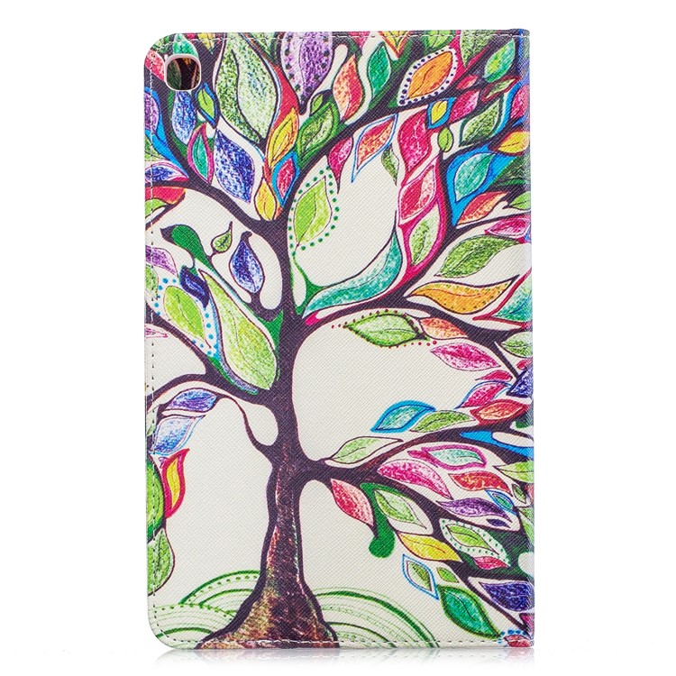 Pattern Printing Wallet Stand Leather Case for Samsung Galaxy Tab A 8.0 (2019) with S Pen P200 P205 - Colorized Tree-3