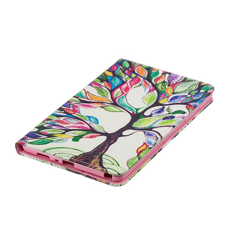 Pattern Printing Wallet Stand Leather Case for Samsung Galaxy Tab A 8.0 (2019) with S Pen P200 P205 - Colorized Tree-4