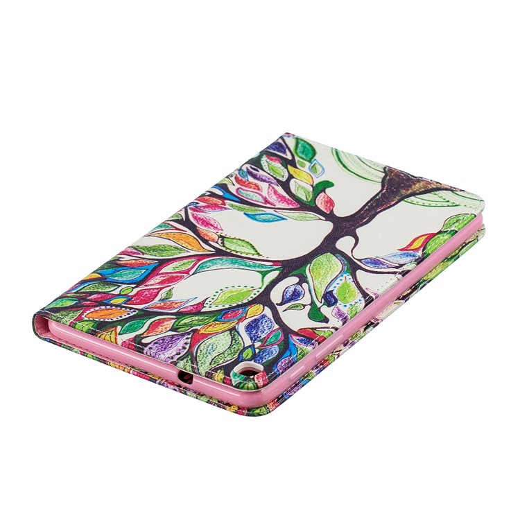 Pattern Printing Wallet Stand Leather Case for Samsung Galaxy Tab A 8.0 (2019) with S Pen P200 P205 - Colorized Tree-5