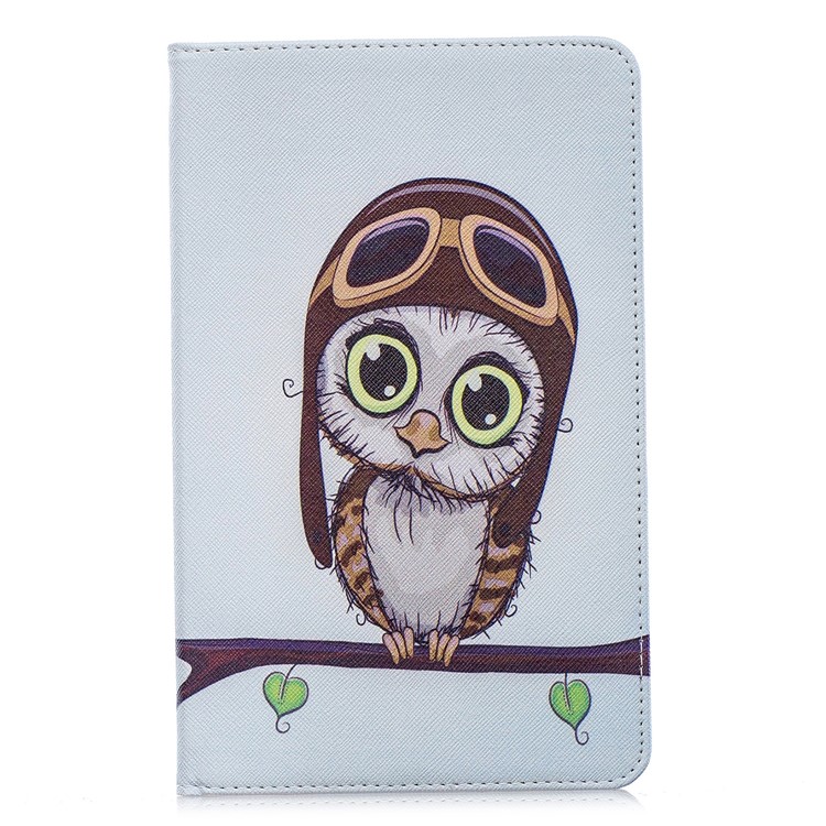 Padrão De Impressão Carteira Suporte De Couro Caso Para Samsung Galaxy Tab A 8 (2019) P200 P205 - Coruja Bonito-2