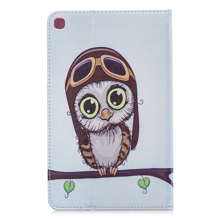 Padrão De Impressão Carteira Suporte De Couro Caso Para Samsung Galaxy Tab A 8 (2019) P200 P205 - Coruja Bonito-3