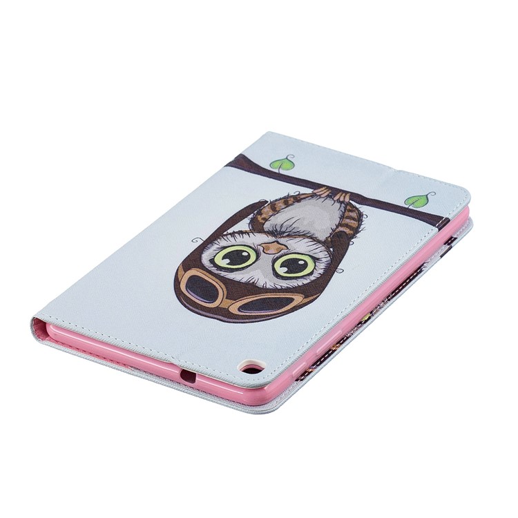Padrão De Impressão Carteira Suporte De Couro Caso Para Samsung Galaxy Tab A 8 (2019) P200 P205 - Coruja Bonito-5