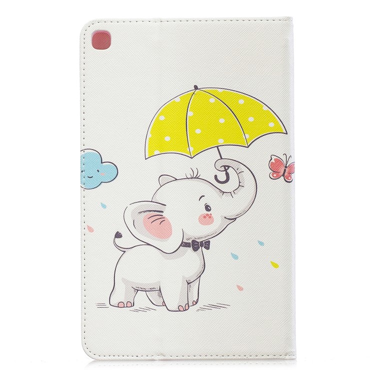 Pattern Printing Wallet Stand Leather Case for Samsung Galaxy Tab A 8.0 (2019) with S Pen P200 P205 - Elephant Holding Umbrella-3