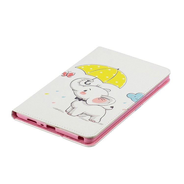 Pattern Printing Wallet Stand Leather Case for Samsung Galaxy Tab A 8.0 (2019) with S Pen P200 P205 - Elephant Holding Umbrella-4