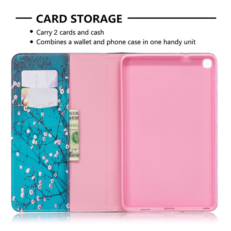 Pattern Printing Wallet Stand Leather Case for Samsung Galaxy Tab A 8.0 (2019) with S Pen P200 P205 - Wintersweet-6