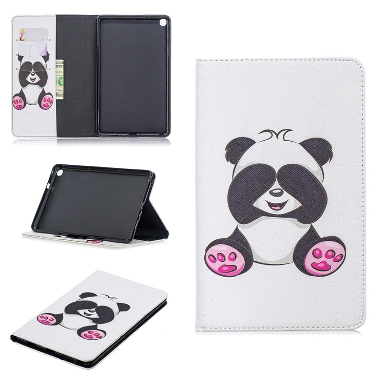 Pattern Printing Wallet Stand Leather Case for Samsung Galaxy Tab A 8.0 (2019) with S Pen P200 P205 - Adorable Panda-1