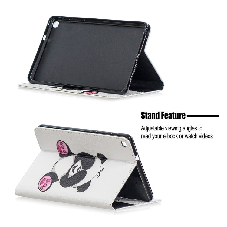 Pattern Printing Wallet Stand Leather Case for Samsung Galaxy Tab A 8.0 (2019) with S Pen P200 P205 - Adorable Panda-7