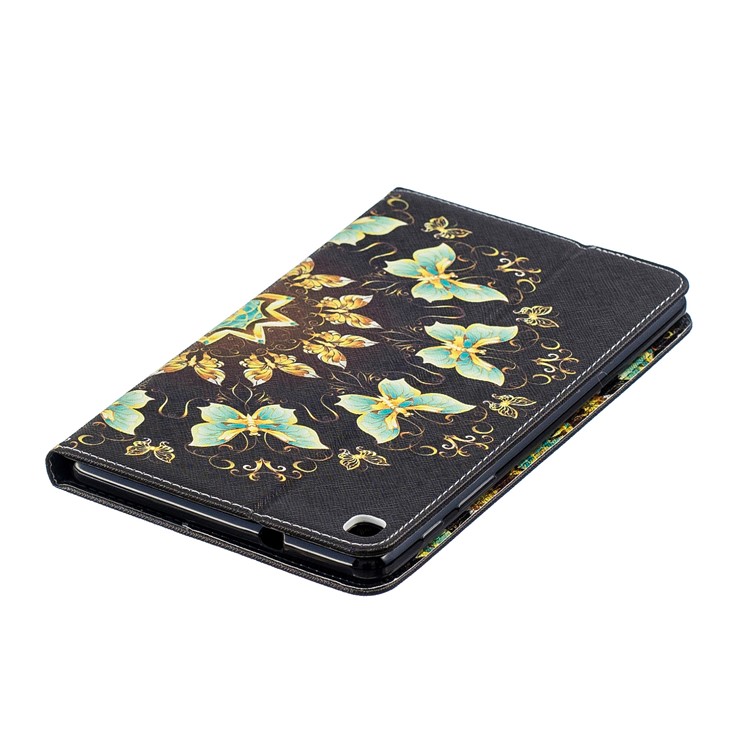 Pattern Printing Wallet Stand Leather Case for Samsung Galaxy Tab A 8.0 (2019) with S Pen P200 P205 - Pretty Butterflies-5