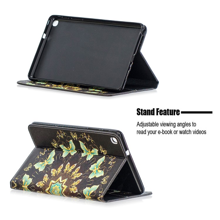 Pattern Printing Wallet Stand Leather Case for Samsung Galaxy Tab A 8.0 (2019) with S Pen P200 P205 - Pretty Butterflies-7
