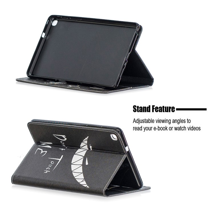 Padrão De Impressão Carteira Suporte De Couro Caso Para Samsung Galaxy Tab A 8 (2019) P200 P205 - Não Me Toque-7