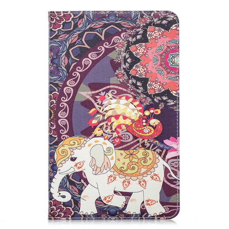 Pattern Printing Wallet Stand Leather Case for Samsung Galaxy Tab A 8.0 (2019) with S Pen P200 P205 - Tribal Elephant-2