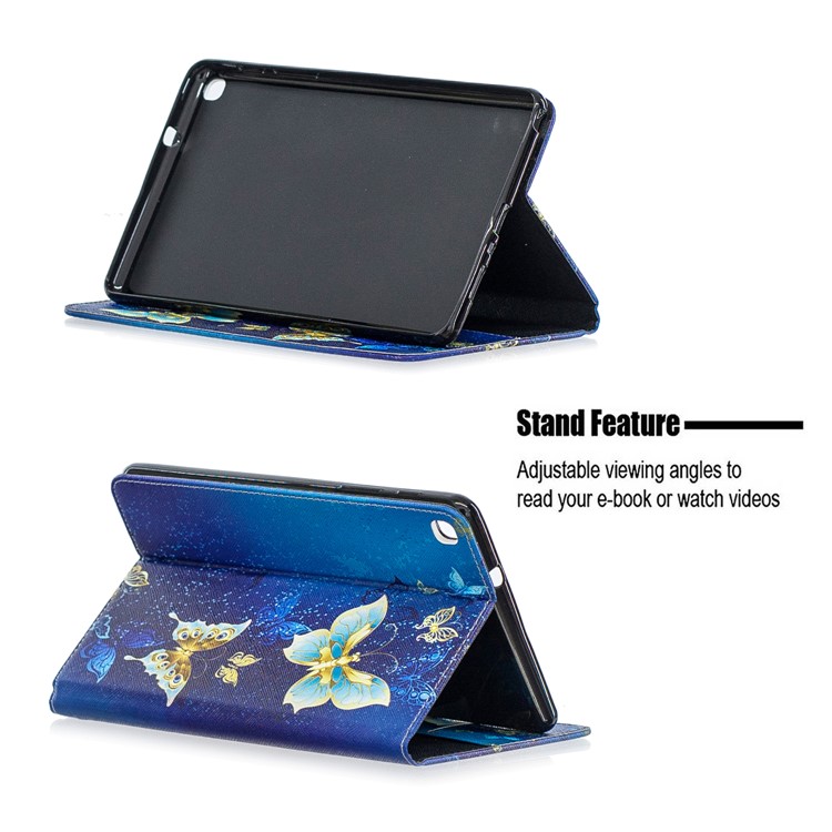 Pattern Printing Wallet Stand Leather Case for Samsung Galaxy Tab A 8.0 (2019) with S Pen P200 P205 - Elegant Butterflies-7