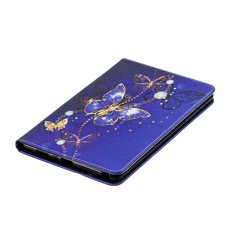 Padrão De Impressão Carteira Suporte De Couro Caso Para Samsung Galaxy Tab A 8 (2019) P200 P205 - Borboletas Roxas-4