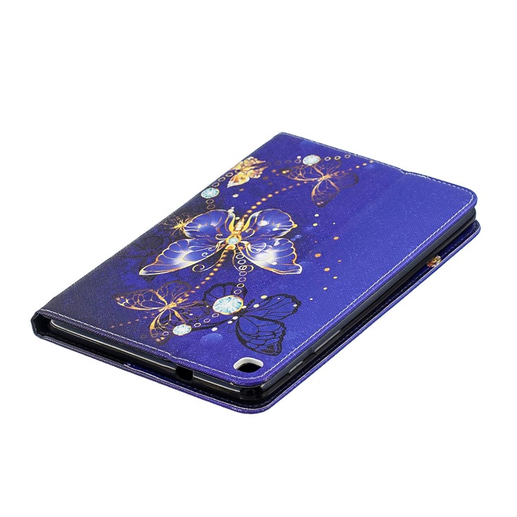 Padrão De Impressão Carteira Suporte De Couro Caso Para Samsung Galaxy Tab A 8 (2019) P200 P205 - Borboletas Roxas-5