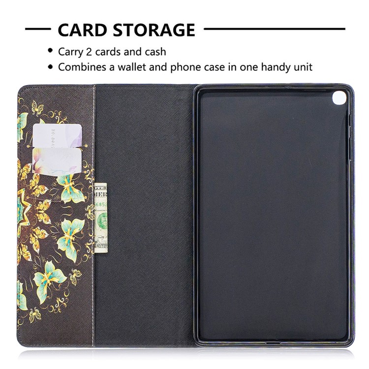 Pattern Printing Wallet Stand Leather Case for Samsung Galaxy Tab A 10.1 (2019) T510 - Pretty Butterflies-6