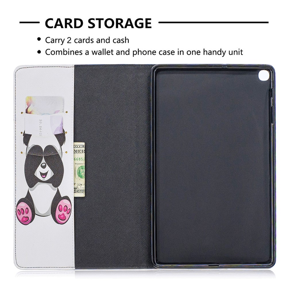 Etui Aus Leder Mit Musterdruckmappe Für Samsung Galaxy A 10.1 (2019) T510 - Entzückender Panda-6