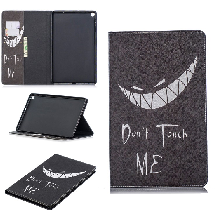 Pattern Printing Wallet Stand Leather Case for Samsung Galaxy Tab A 10.1 (2019) T510 - Don't Touch Me-1
