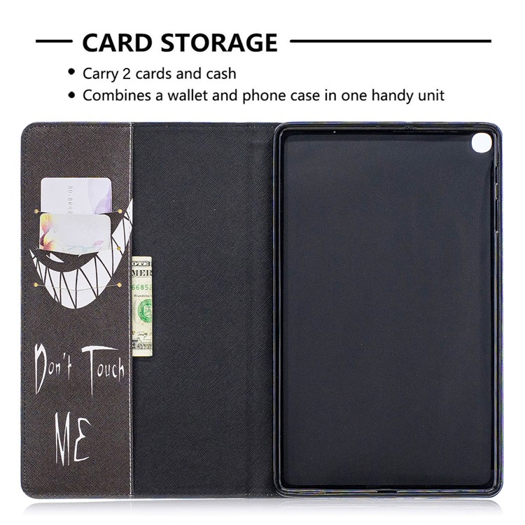 Pattern Printing Wallet Stand Leather Case for Samsung Galaxy Tab A 10.1 (2019) T510 - Don't Touch Me-6