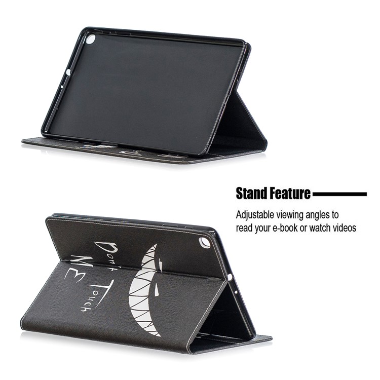Pattern Printing Wallet Stand Leather Case for Samsung Galaxy Tab A 10.1 (2019) T510 - Don't Touch Me-7
