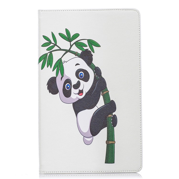 Etui Aus Leder Mit Musterdruckmappe Für Samsung Galaxy A 10.1 (2019) T510 - Panda Bambus Klettern-2