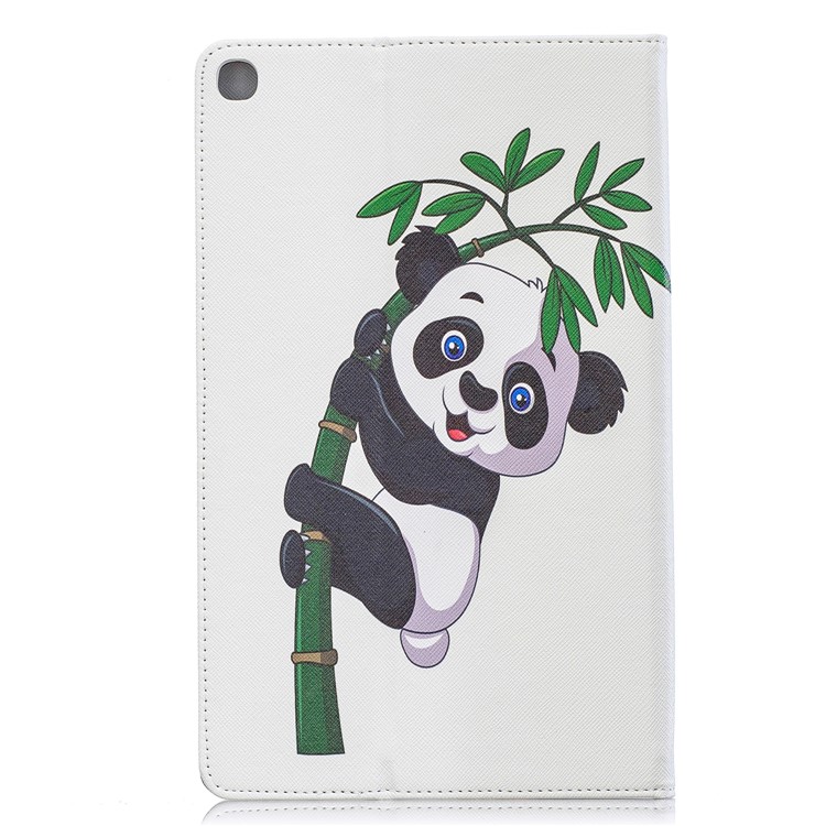 Etui Aus Leder Mit Musterdruckmappe Für Samsung Galaxy A 10.1 (2019) T510 - Panda Bambus Klettern-3