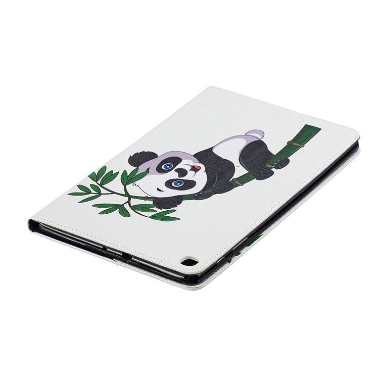 Etui Aus Leder Mit Musterdruckmappe Für Samsung Galaxy A 10.1 (2019) T510 - Panda Bambus Klettern-5